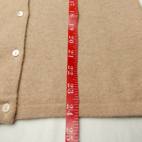 Lord & Taylor		Camel 100% Cashmere Two-Ply Cardigan Sweater	Medium - Picture 6 of 7